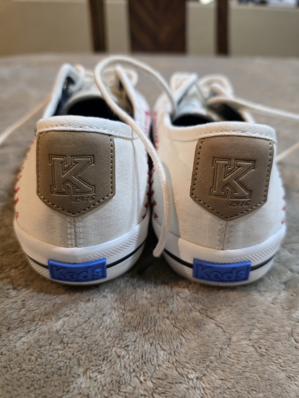 Keds Baseball Stitch Canvas Sneakers White MLB Kickstar 8 - Picture 4 of 9